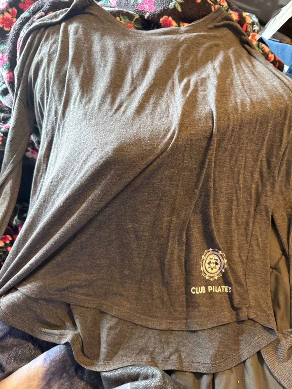 Club Pilates Women's Long Sleeve Tee - Charcoal